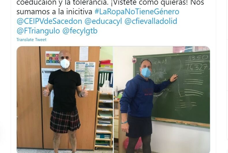 ACTUALIDAD: Una escuela envió a un niño a un psicólogo por usar falda, por lo que los maestros la usaban solidariamente